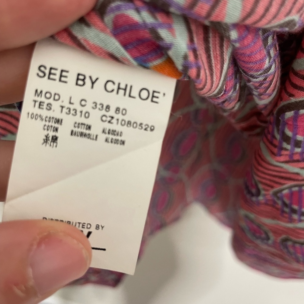 See by Chloe Retro Paisley Y2K Babydoll Tank Top 4 - Picture 6 of 7